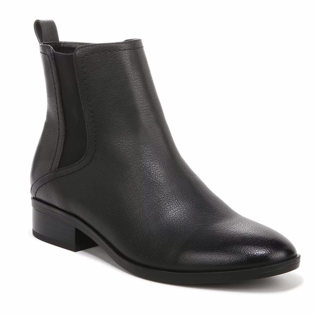 Naturalizer Sampson Black Faux Leather Comfort Ankle Booties/Boots Size 8W